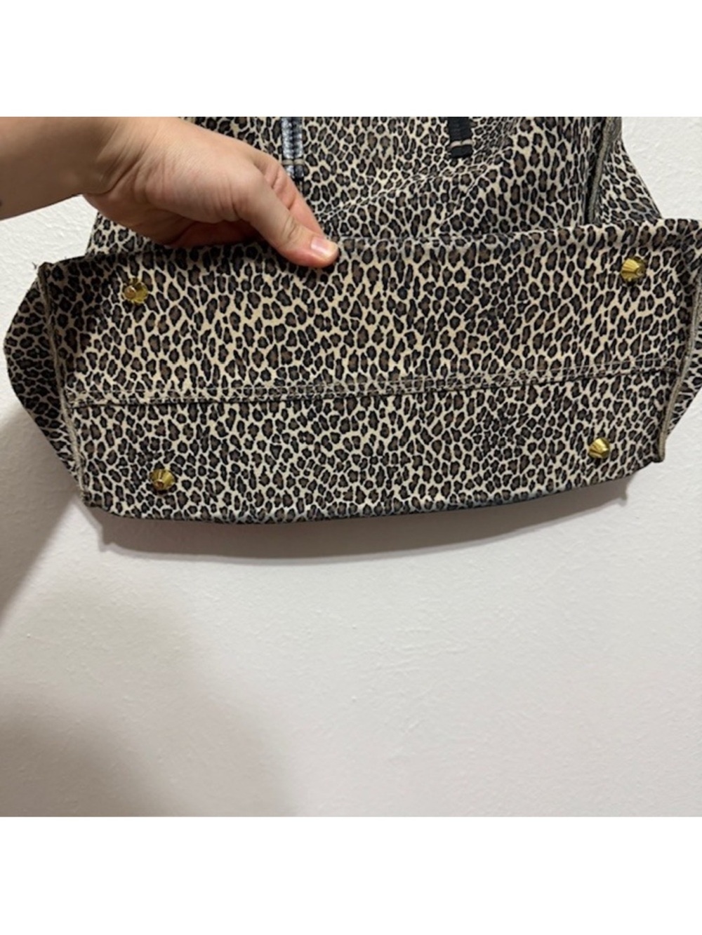 Clare V Marcelle Suede Simple Tote Leopard Print Large Shoulder Bag - Picture 5 of 7